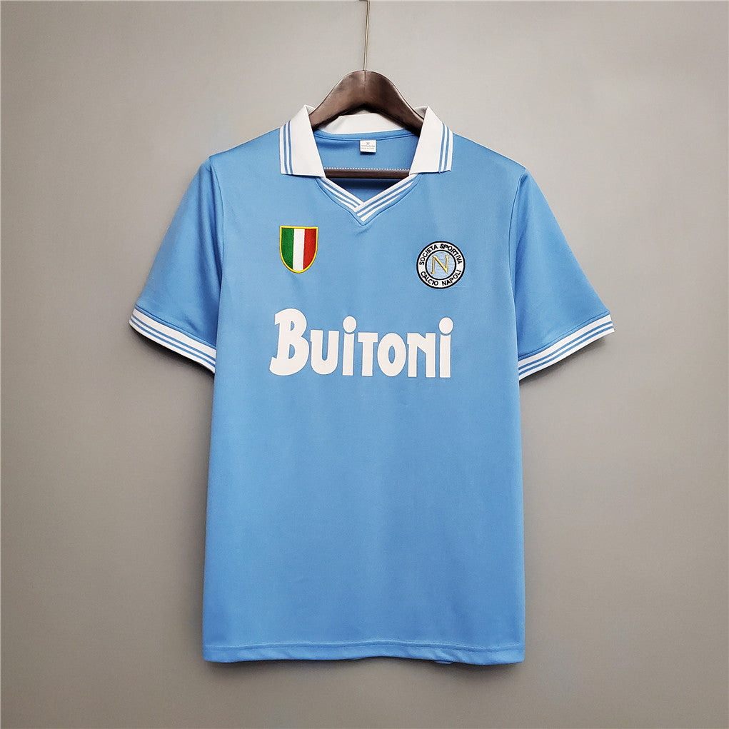 Napoli. Camiseta local 1986-1987