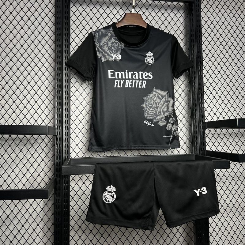Real Madrid. Kit Niño Y3 Rose Special Edition black 2024-2025