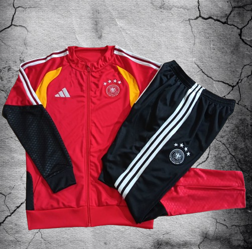 Alemania. Buzo 2026 Rojo (Cierre Medio)