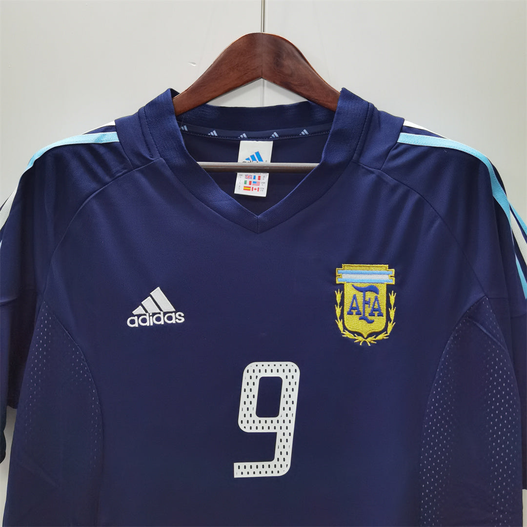 Selección de Argentina. Camiseta visitante 2002