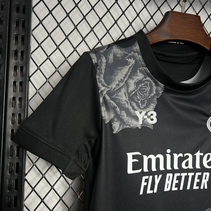 Real Madrid. Kit Niño Y3 Rose Special Edition black 2024-2025
