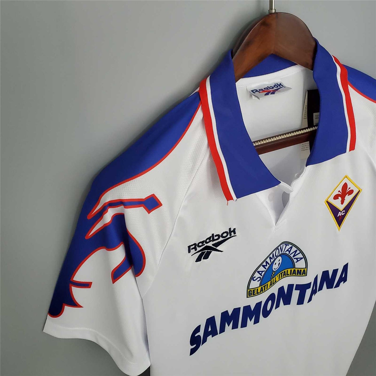 Fiorentina. Camiseta visitante 1995-1996