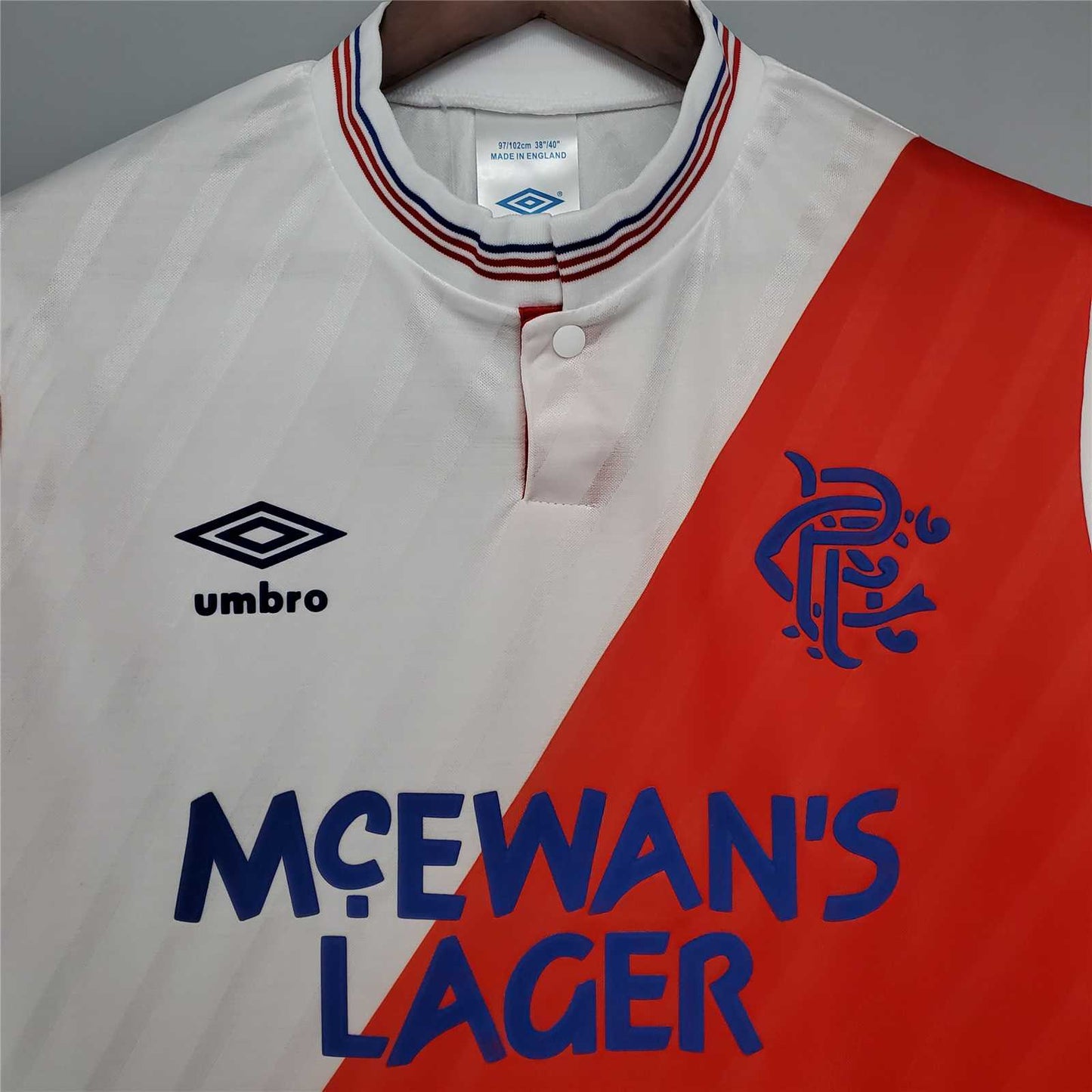Rangers. Camiseta visitante 1987-1988