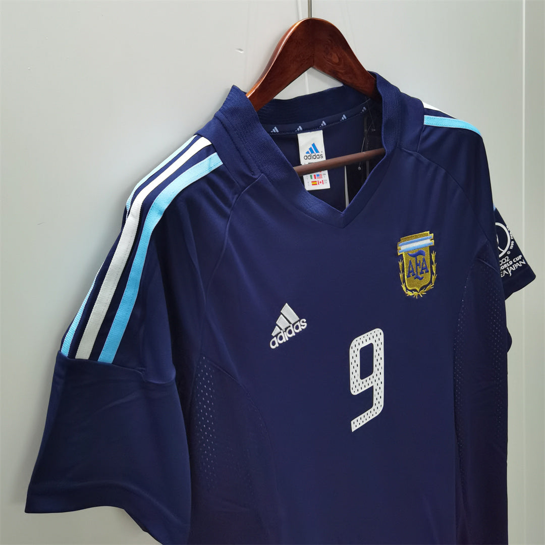 Selección de Argentina. Camiseta visitante 2002