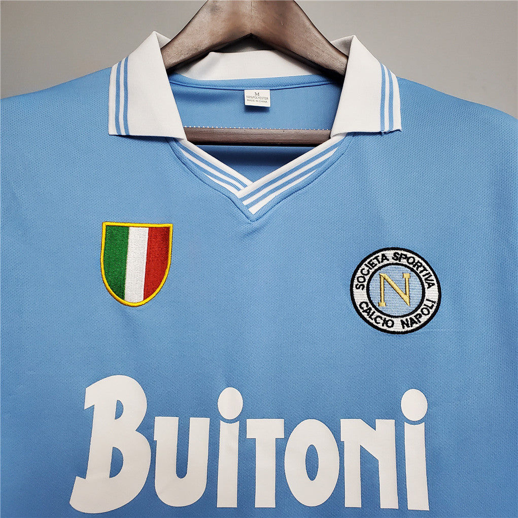 Napoli. Camiseta local 1986-1987