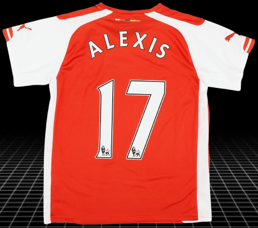 Arsenal. Camiseta local 2014-2015 (Estampado ALEXIS)