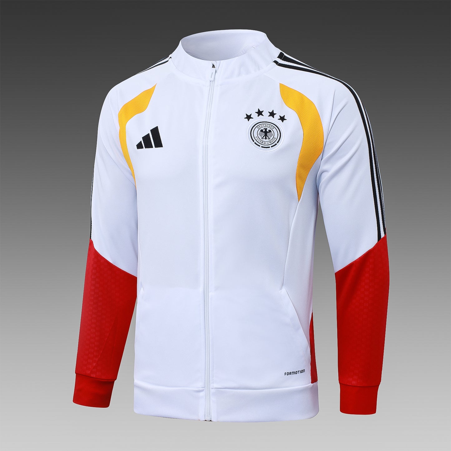 Alemania. Buzo 2026 Blanco (Cierre Completo)