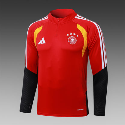 Alemania. Buzo 2026 Rojo (Cierre Medio)