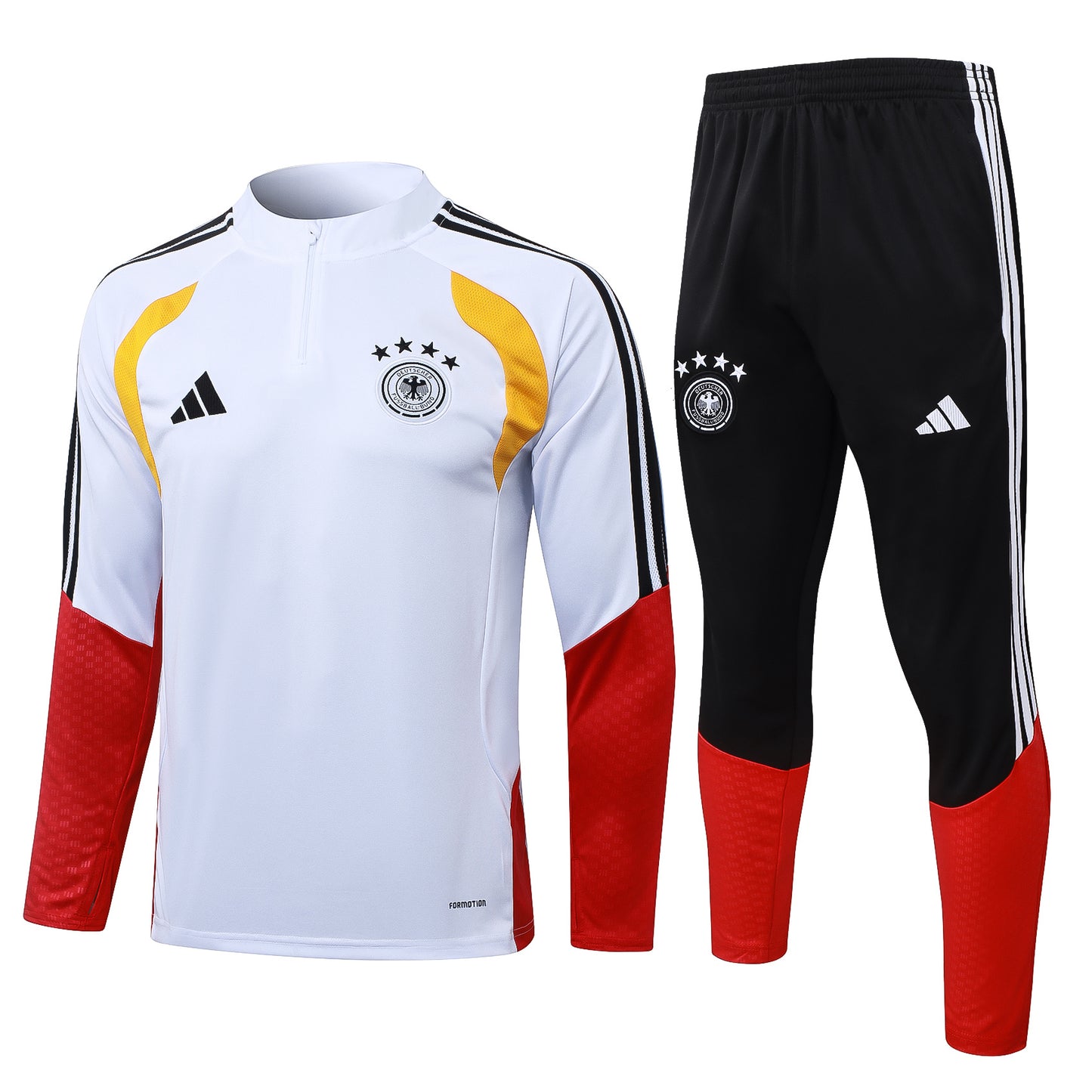 Alemania. Buzo 2026 Blanco (Cierre Medio)