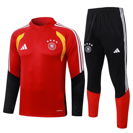 Alemania. Buzo 2026 Rojo (Cierre Medio)
