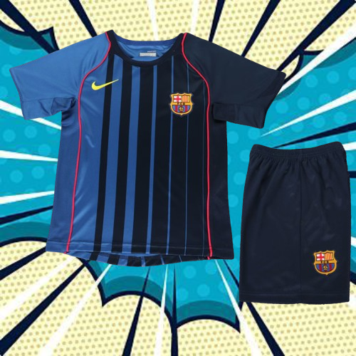 FC Barcelona. Kit Niño visitante 2003-2004