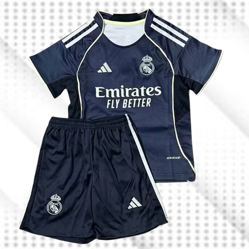 Real Madrid. Kit Niño visitante 2025-2026