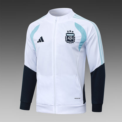 Argentina. Buzo 2026 Blanco (Cierre Completo)