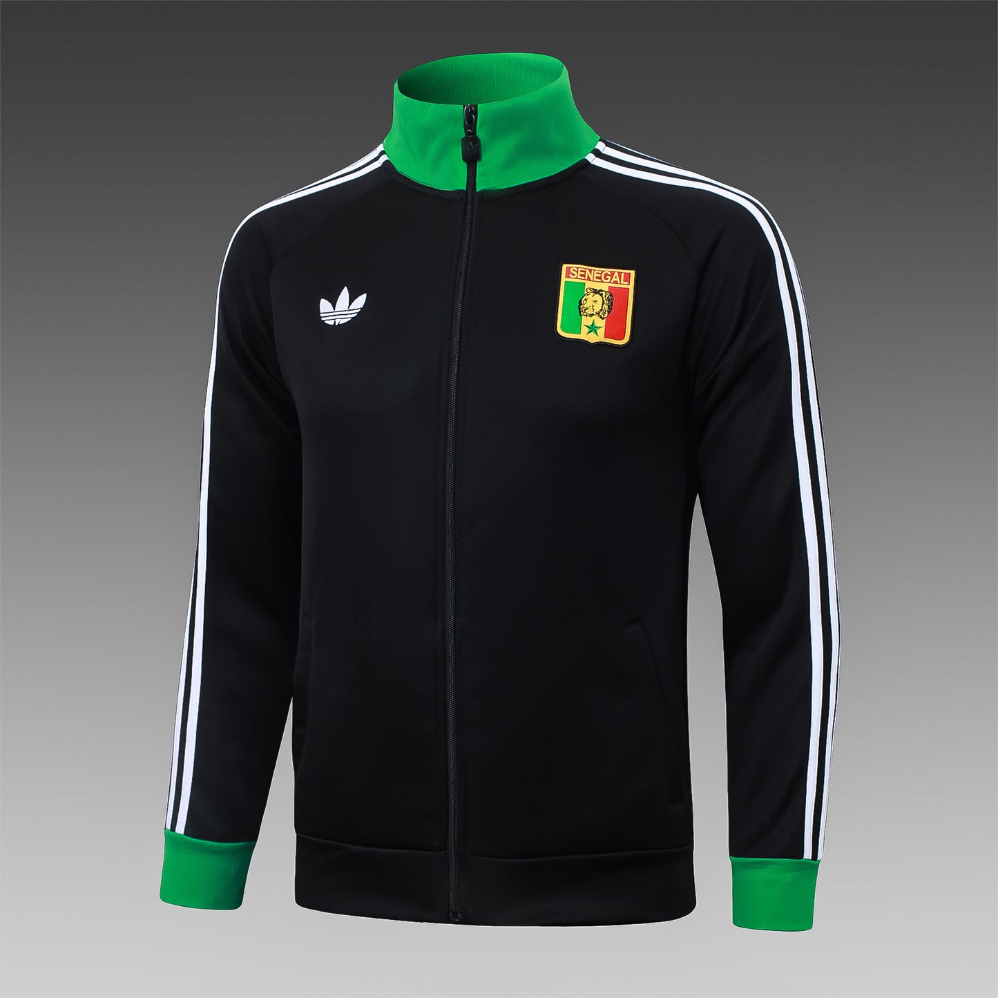 Senegal. Buzo 2026 Negro (Cierre Completo)