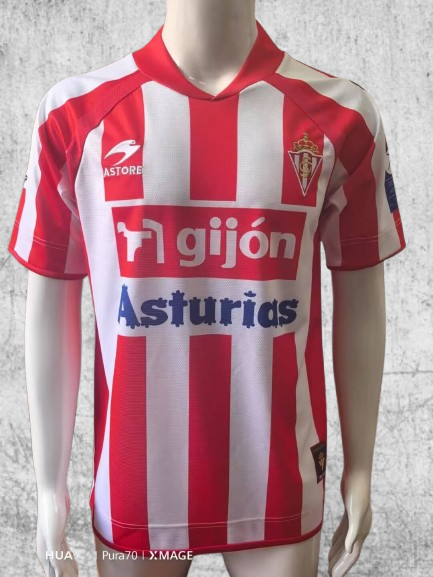 Sporting de Gijon. Camiseta local 2008-2009