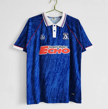 Cardiff City. Camiseta local 1992-1993