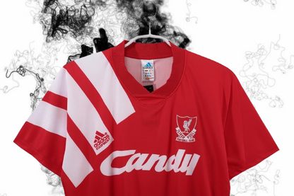 Liverpool. Camiseta local 1991-1992