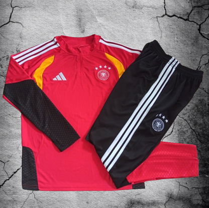 Alemania. Buzo 2026 Rojo (Cierre Medio)