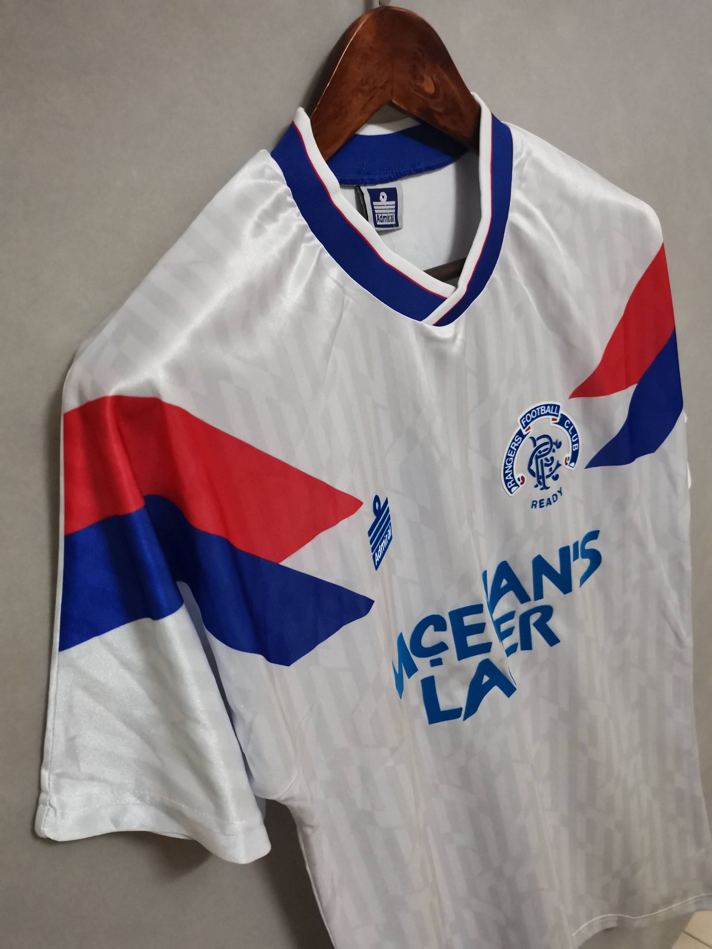 Rangers. Camiseta visitante 1990-1992