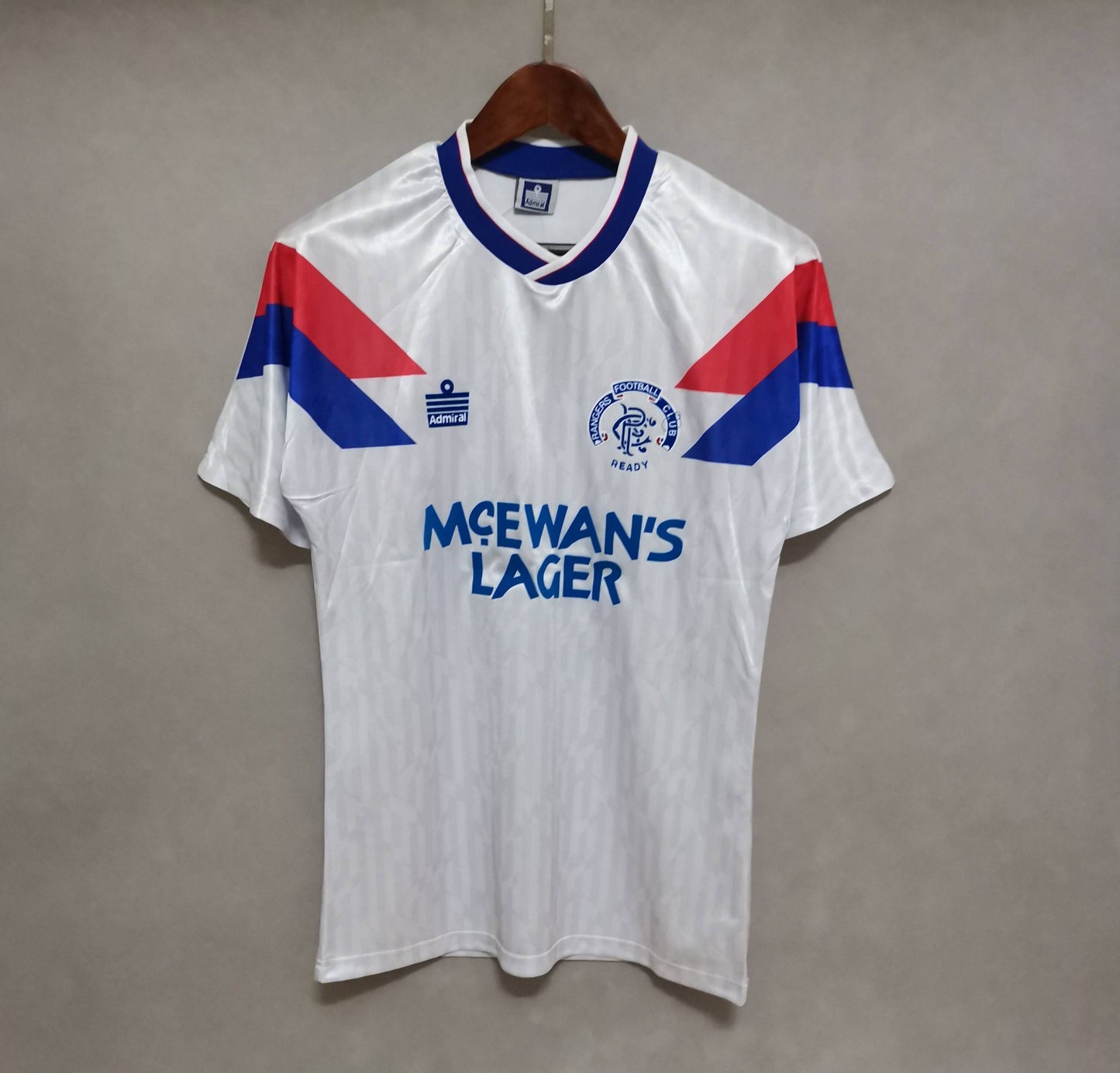 Rangers. Camiseta visitante 1990-1992