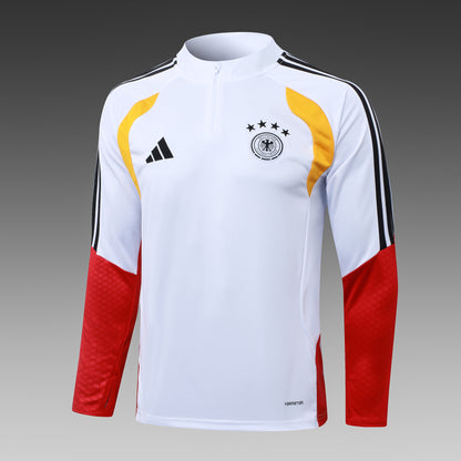 Alemania. Buzo 2026 Blanco (Cierre Medio)