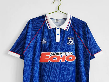 Cardiff City. Camiseta local 1992-1993