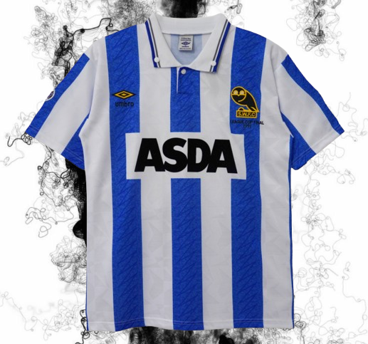 Sheffield Wednesday. Camiseta local 1991 Final Cup