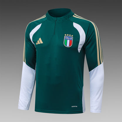 Italia. Buzo 2026 Verde (Cierre Medio)