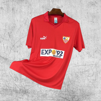 Sevilla. Camiseta visitante 1987-1990