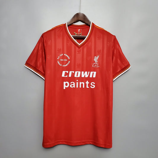 Liverpool. Camiseta local 1985-1986