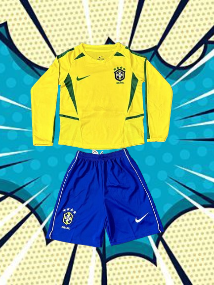 Selección de Brasil. Kit Niño local Manga Larga 2002