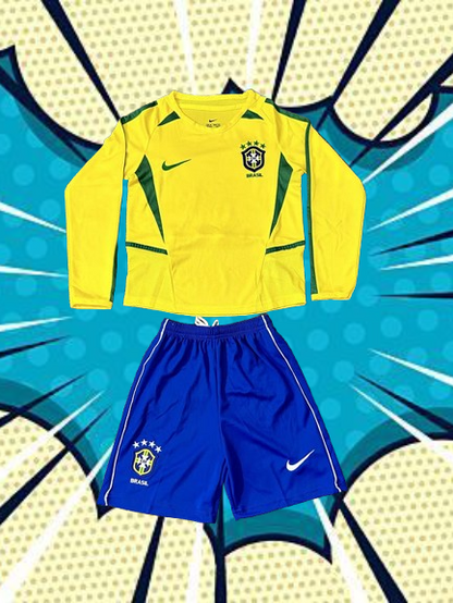 Selección de Brasil. Kit Niño local Manga Larga 2002