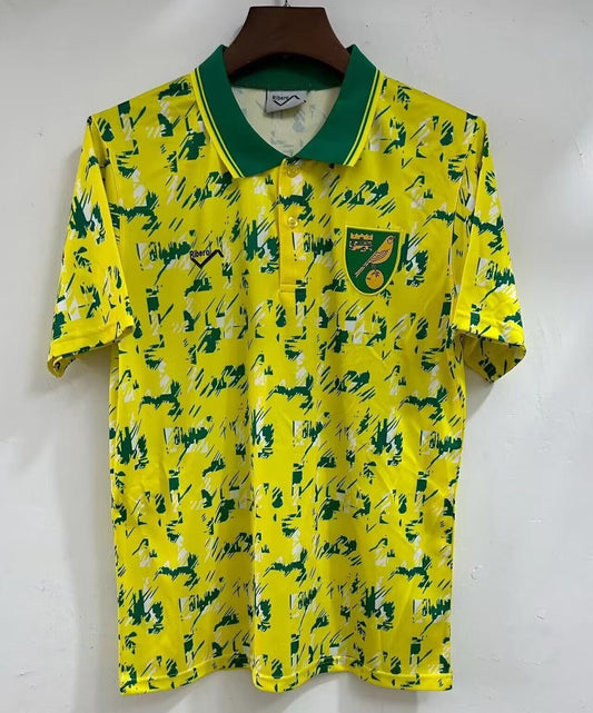 Norwich City. Camiseta local 1992-1994