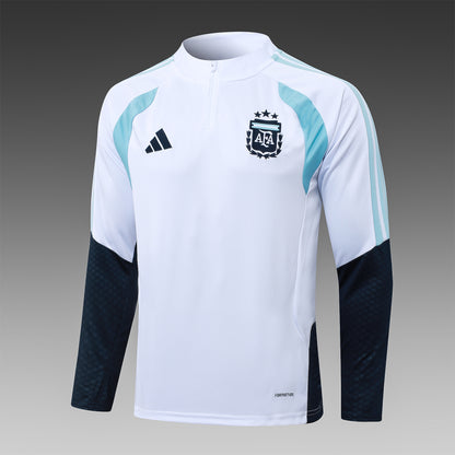 Argentina. Buzo 2026 Blanco (Cierre Medio)