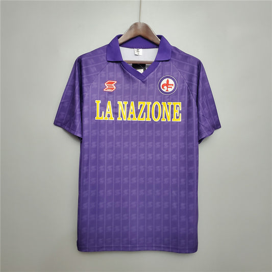 Fiorentina. Camiseta local 1989-1990