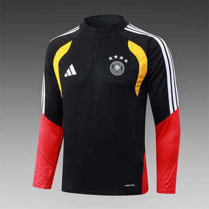 Alemania. Buzo 2026 Negro (Cierre Medio)