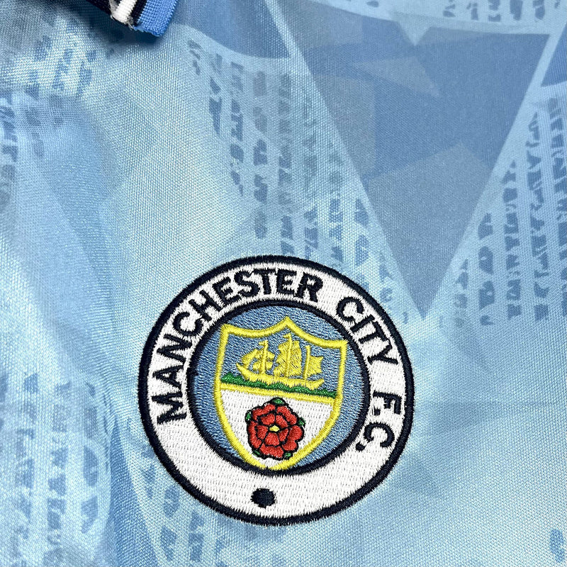 Manchester City. Camiseta local 1989-1991